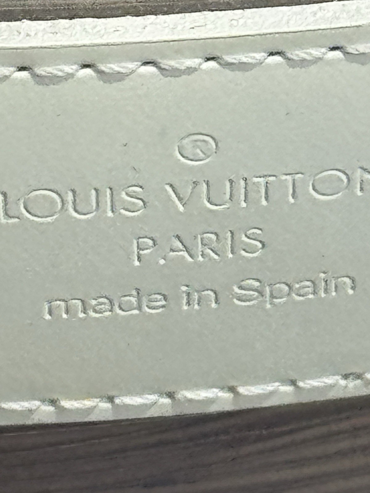 Louis Vuitton Large Clear/White Tote Bag Gold Hardware Double Handles Dust Bag