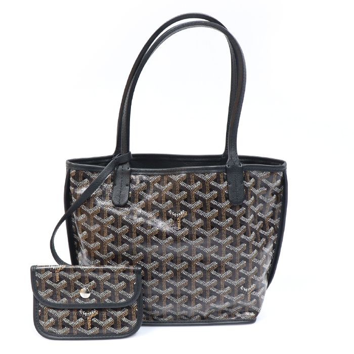 Goyard Black ine Canvas Anjou Mini Tote Bag Pouch 157828614 [P]