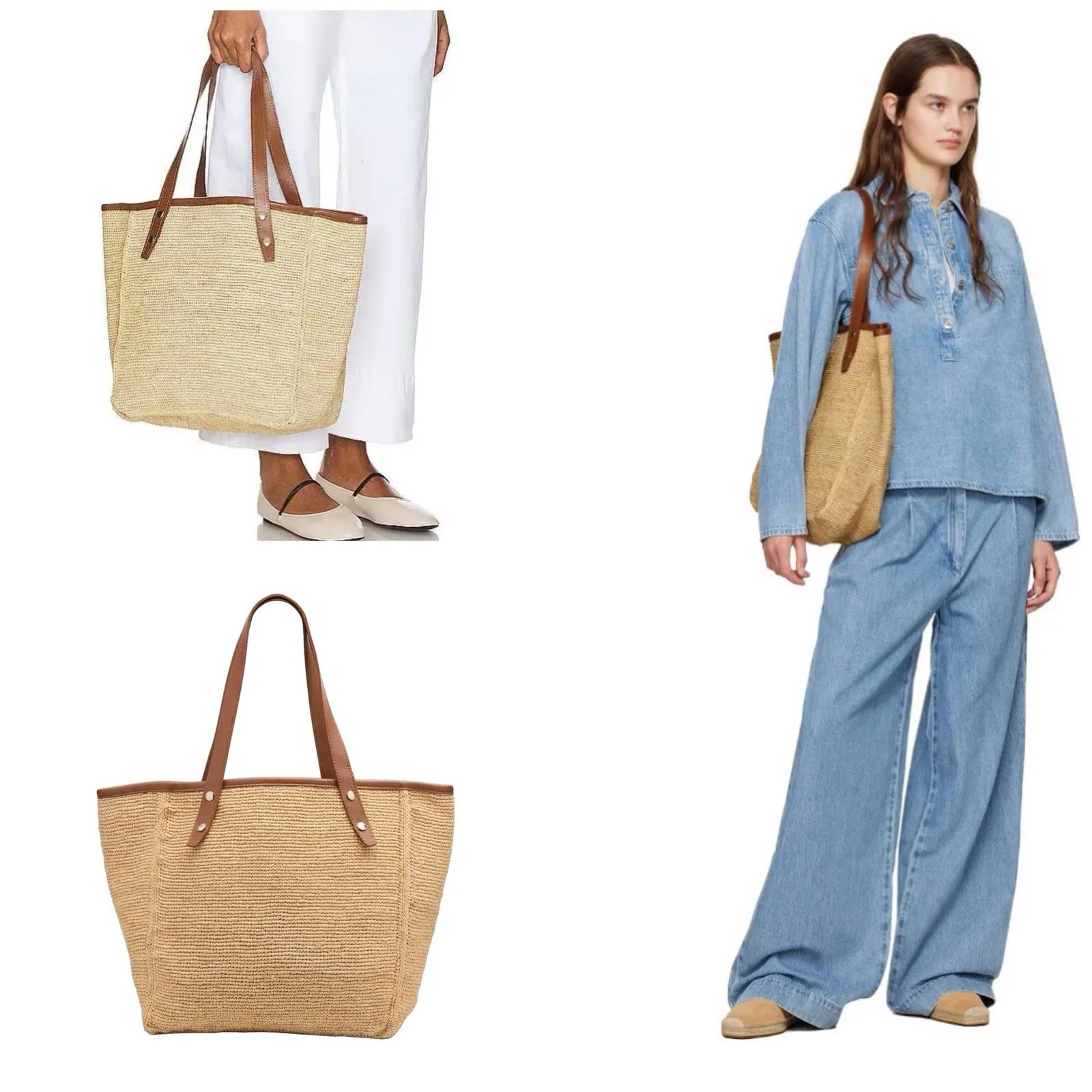 New Rag & Bone $258 Daily Tote Straw In Natural