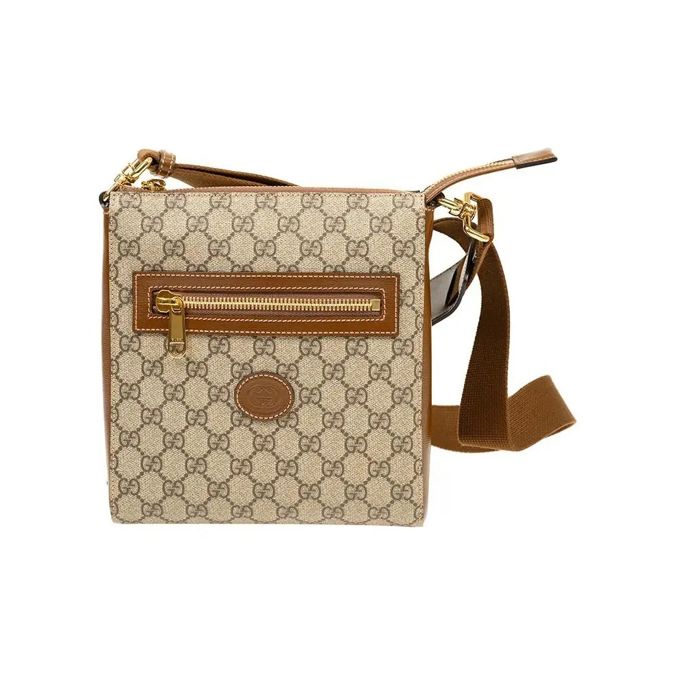 Gucci Vintage Logo Mailman Bag Shoulder Crossbody Bag Men’s 8.2×1.7×9.2 in