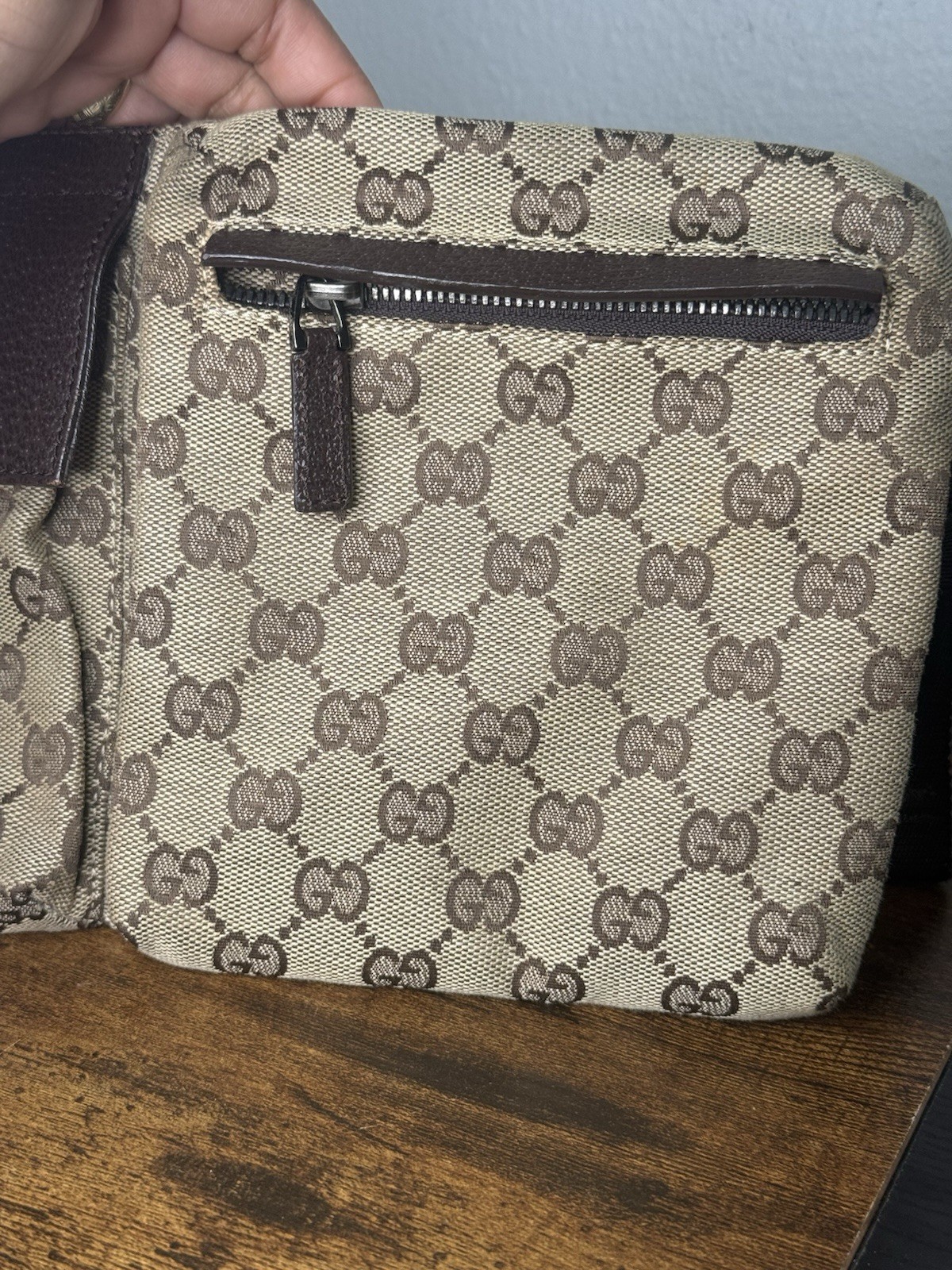 Gucci GG Belt Bag Medium Beige/Brown Canvas/Leather