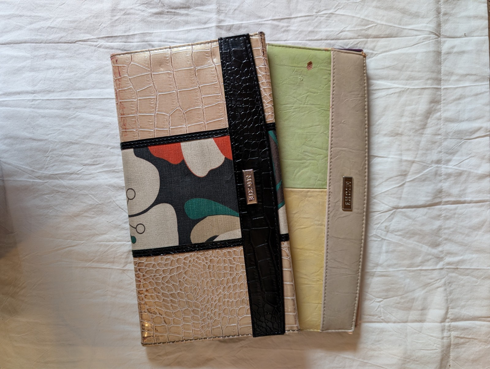 Miche Purse Shells- 4 Colored Faux Leather and Faux Crocodile Texture- USED