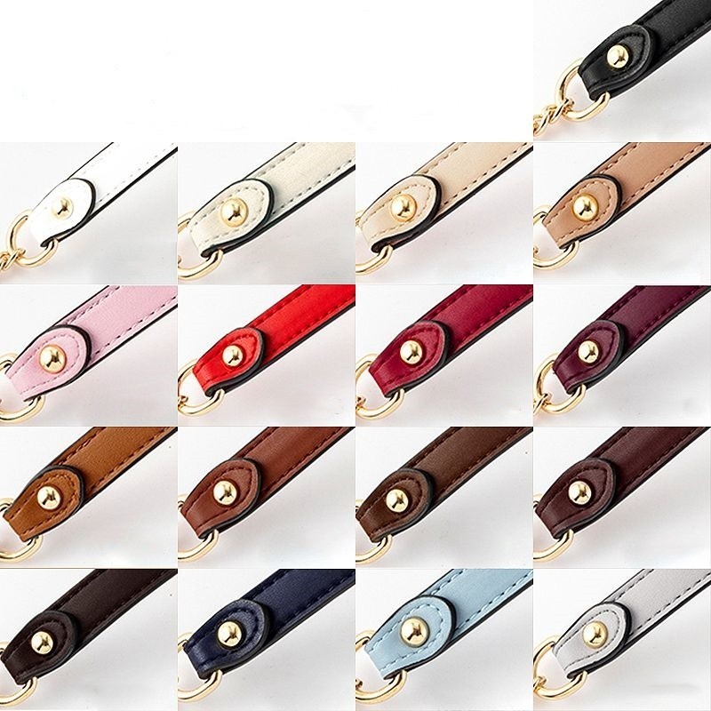 Replacement Retro PU Leather Purse Chain For Handle Shoulder Bag Light Golden
