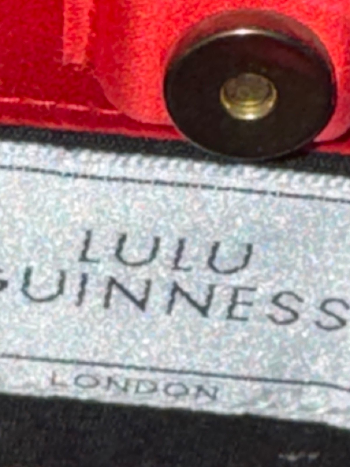 1996 Lulu Guinness Red Silk Chinese Mandarin Blouse Purse w/Frog Buttons, London