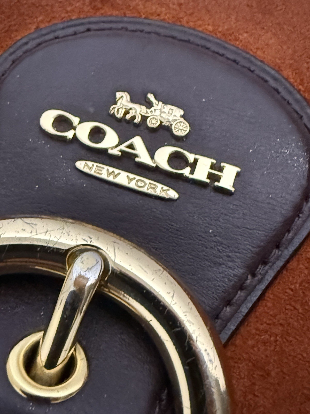 Coach Kleo Shoulder Bag 23″ in Signature Canvas C5692 Orange/Saddle/Black