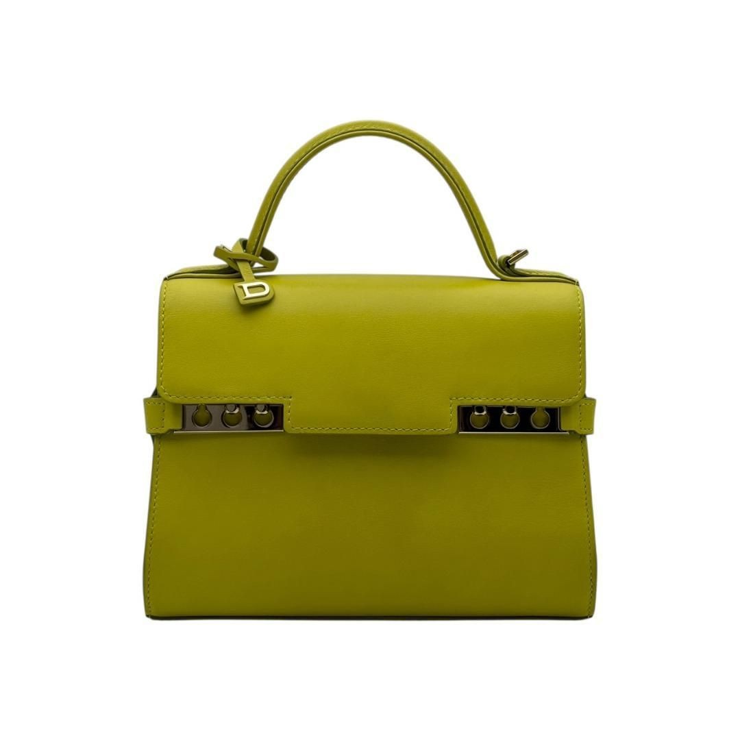 DELVAUX Bag: Tempete PM Lime Green W21H17D8cm w/strap mirror;–