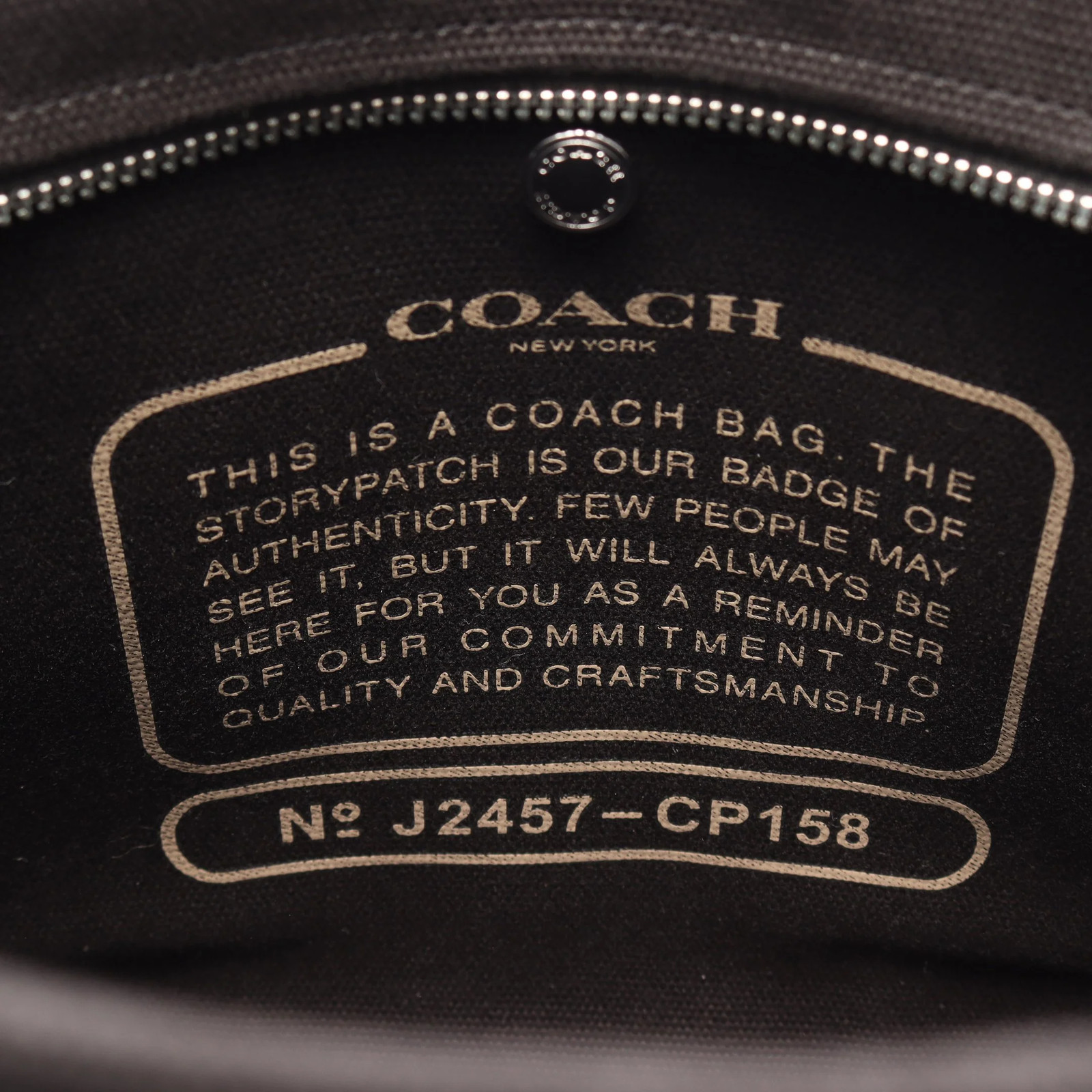 COACH 2WAY Tote Bag Black Canvas #RCB13789