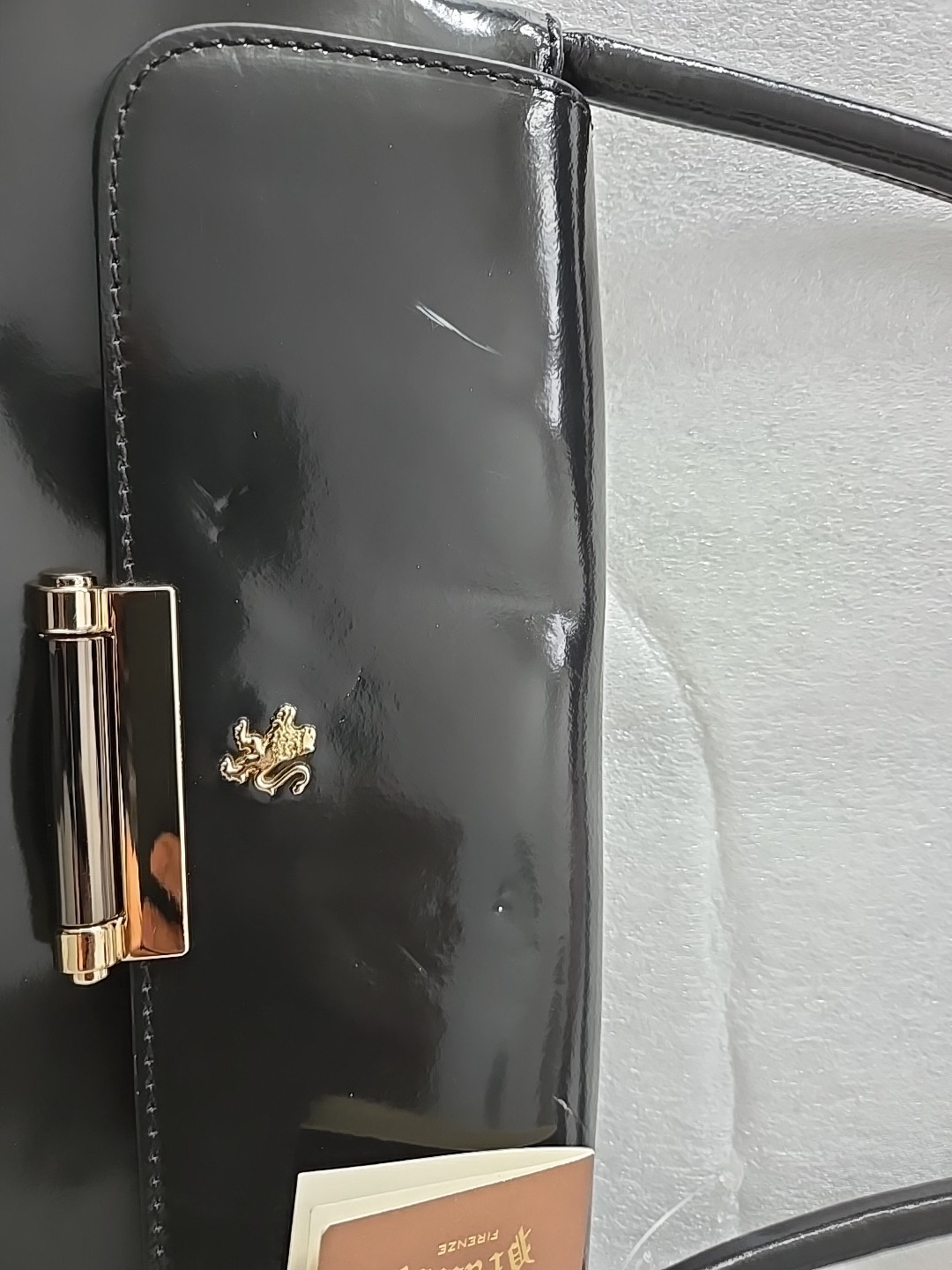 Pratesi Firenze Black Barchetta Leather Shoulder Handbag R290 Made In Italy