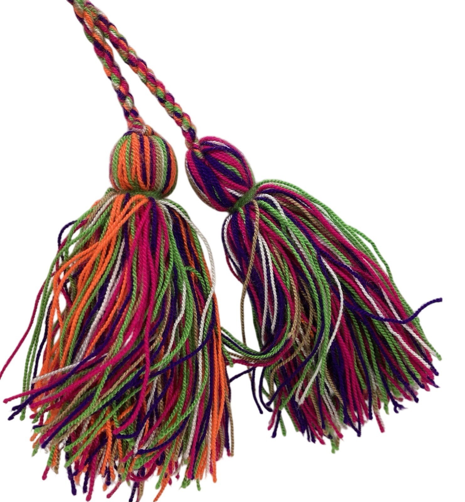 Wayuu Mochila Bag Cinched Tassel Tote Retro Colorful Festival Y2K Boho Artisan