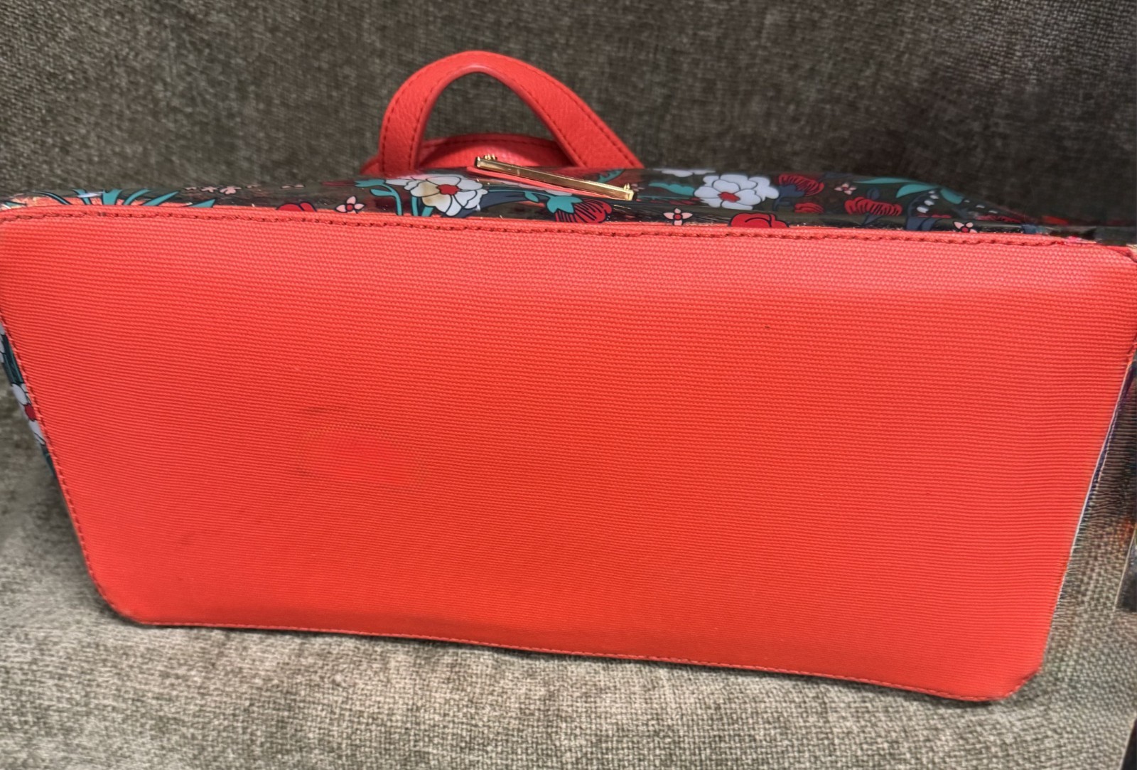 Marc By Marc Jacobs Clear PVC Double Strap Tote with Multi-Color Floral Pattern