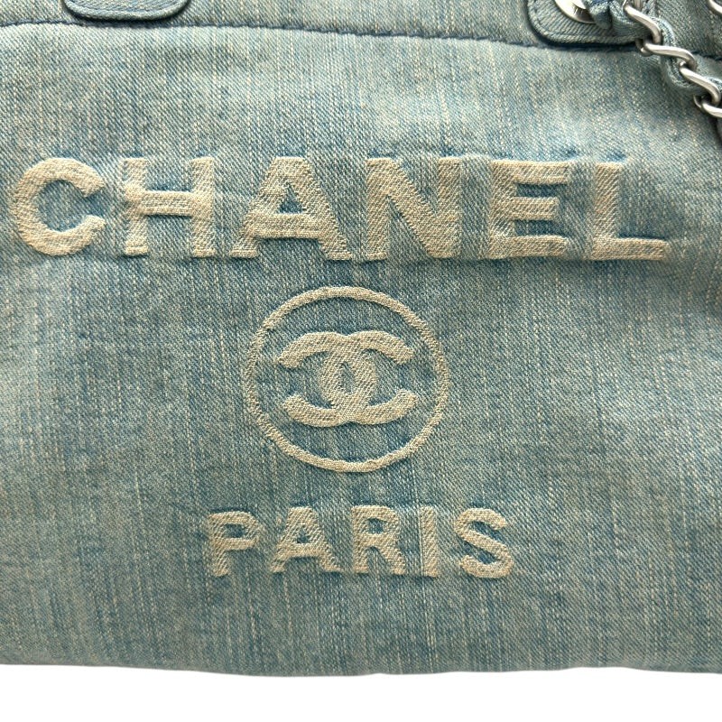 CHANEL Deauville Shopping Bag Blue Denim Shoulder Bag AS3351 #OKB1497