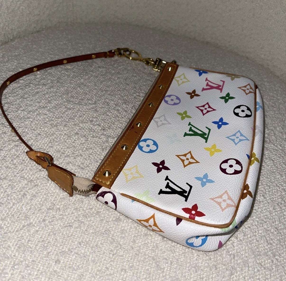 LOUIS VUITTON Multicolor Pochette Accessoires White Accessory