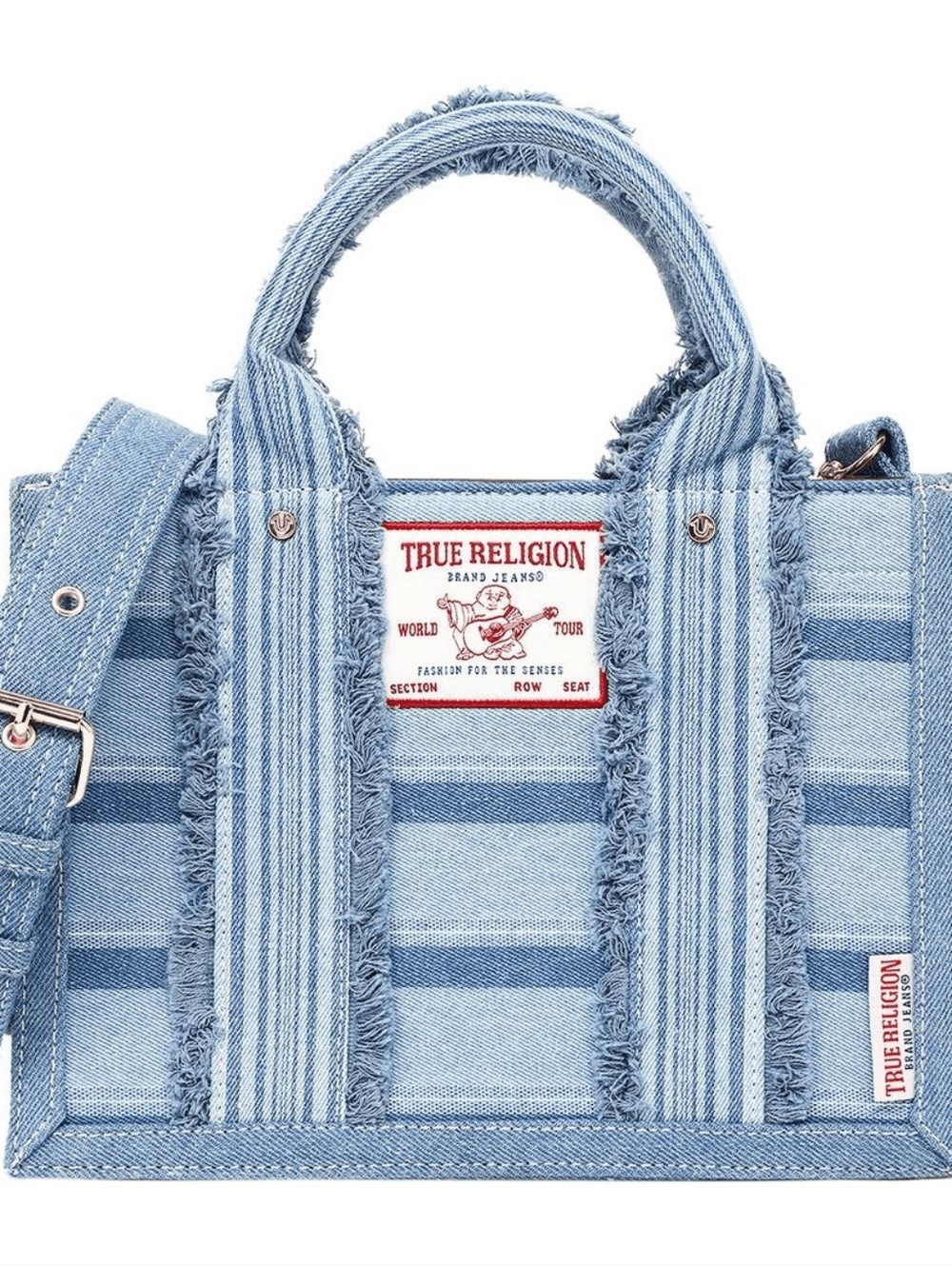 True Religion Light Blue Denim Tote Bag