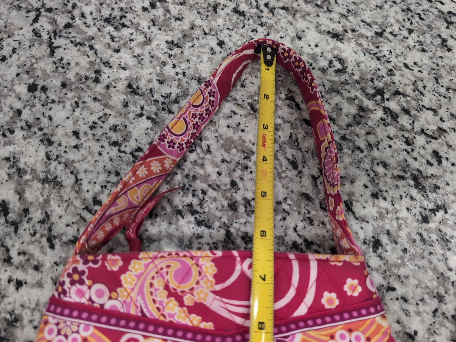LOT/2 VERA BRADLEY SMALL HAND/SHOULDER BAG/PURSE RED/ORANGE–BLUE/GREEN EUC