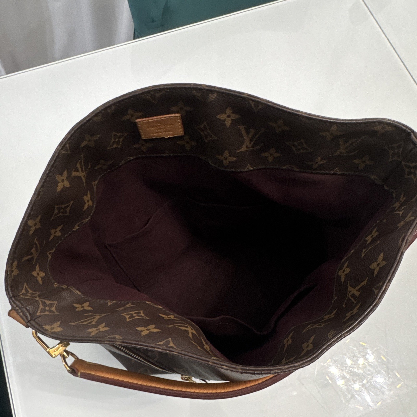 Louis Vuitton Melie Bucket Bag Medium Brown Canvas