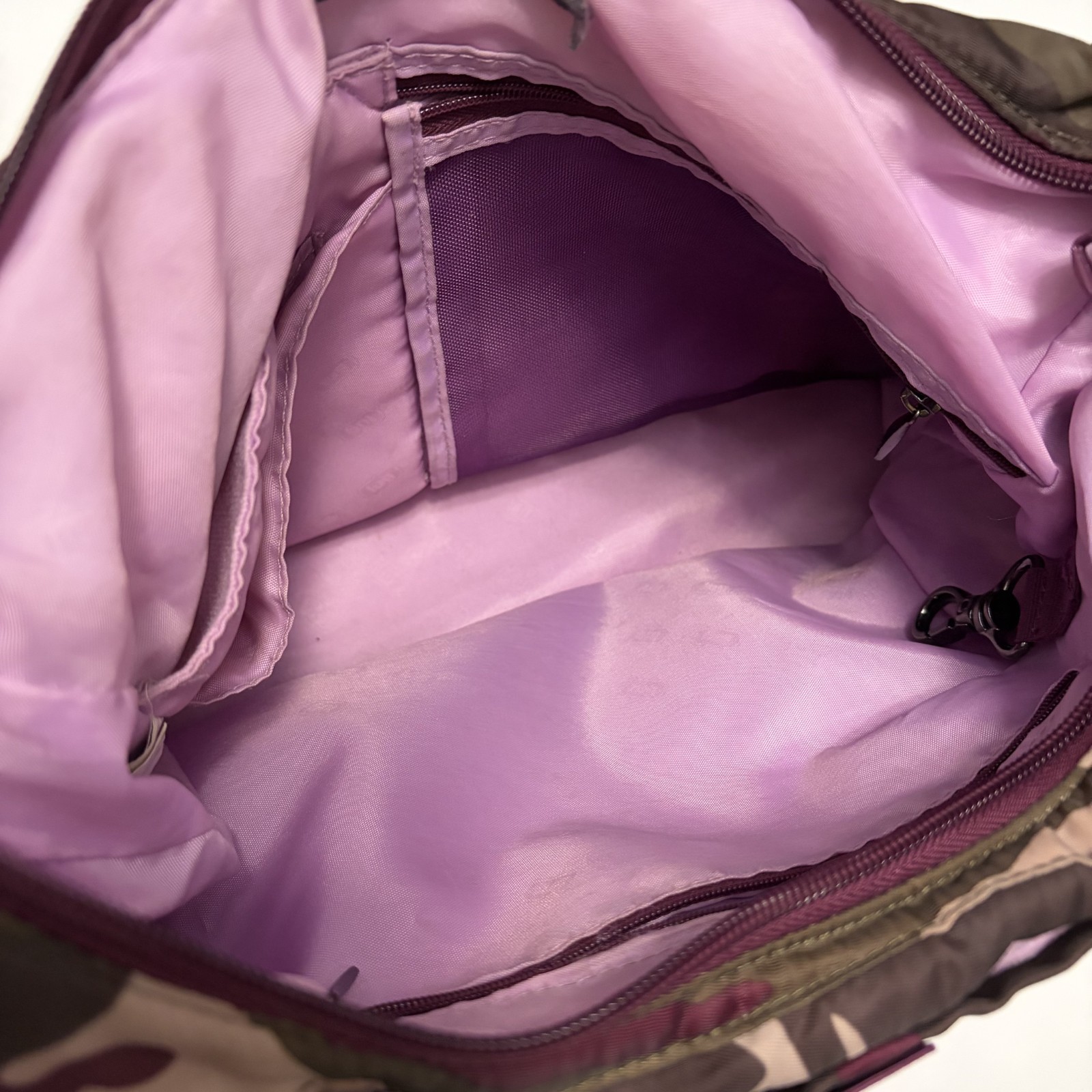 Lug Camper Quilted Camo Crossbody Bag Travel Multipocket Organizer