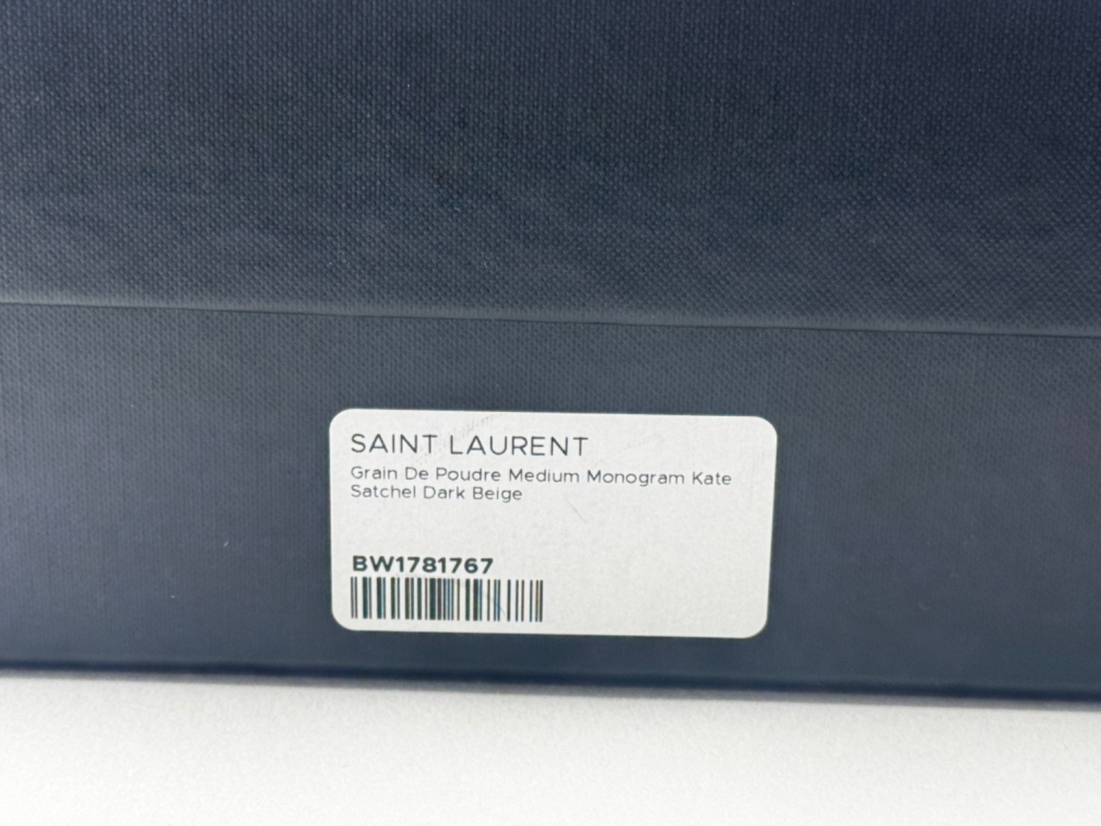 Saint Laurent Grain De Poudre Medium Monogram Kate Satchel Bag Dark Beige YSL