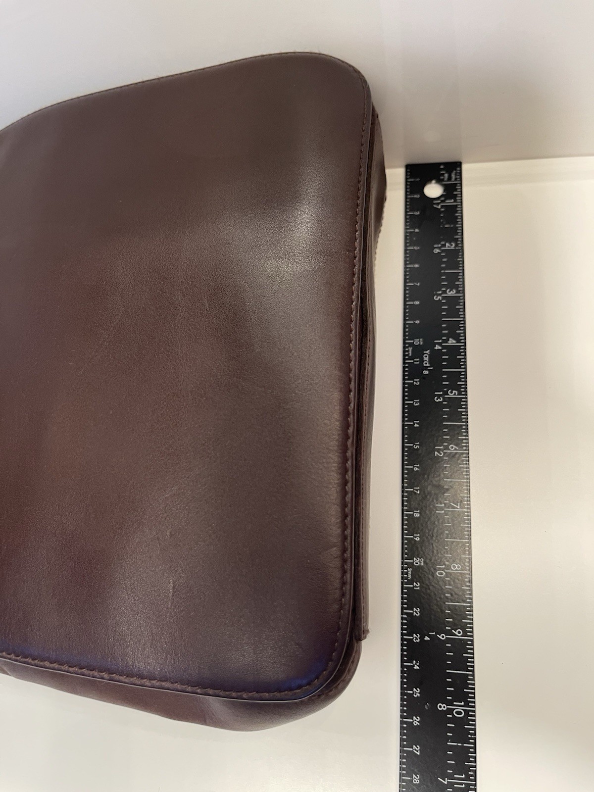 St John’s Bay Leather Brown Saddle Flap Over Shoulder Crossbody Bag