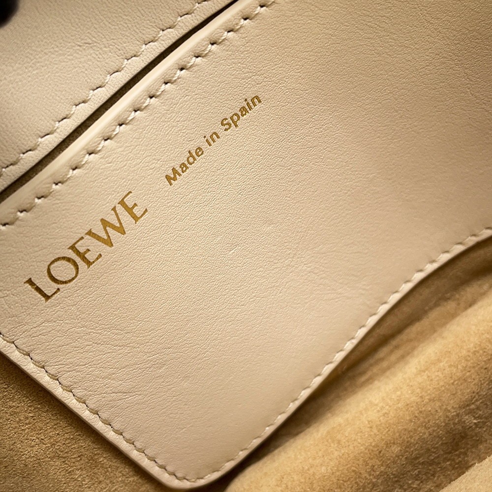 LOEWE Paseo Satchel Calf Leather Beige