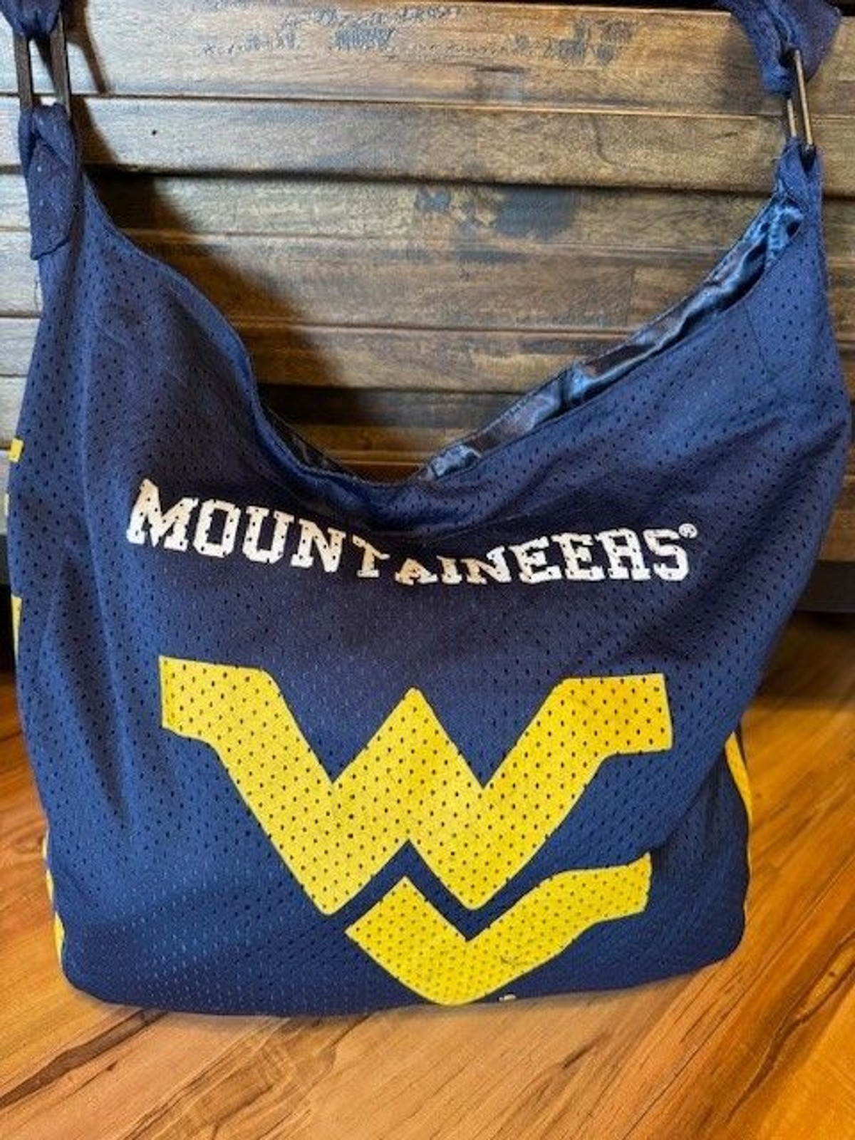 West Virginia University Football Jersey Crossbody Purse Tote Shoulder Bag WVU