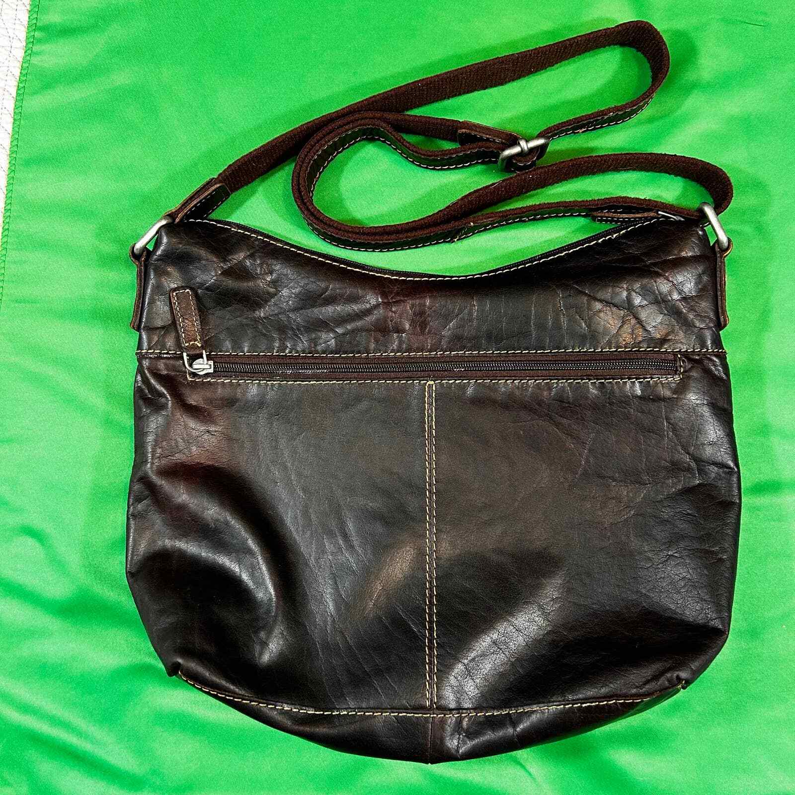 Jack Georges Voyager Hobo Bag Crossbody 11 x 10 x 3.25 Genuine Leather