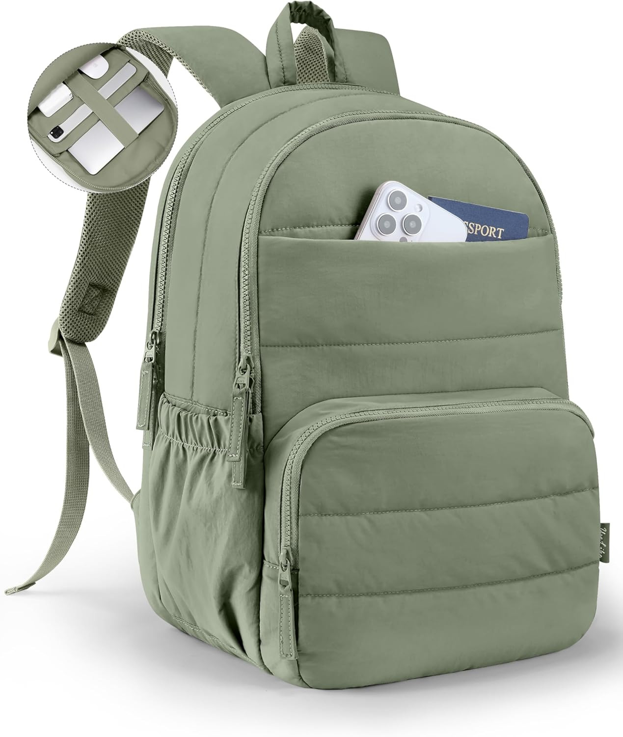 Travel Backpack for Women 15.6 Inch Laptop Water Resistant Quilted