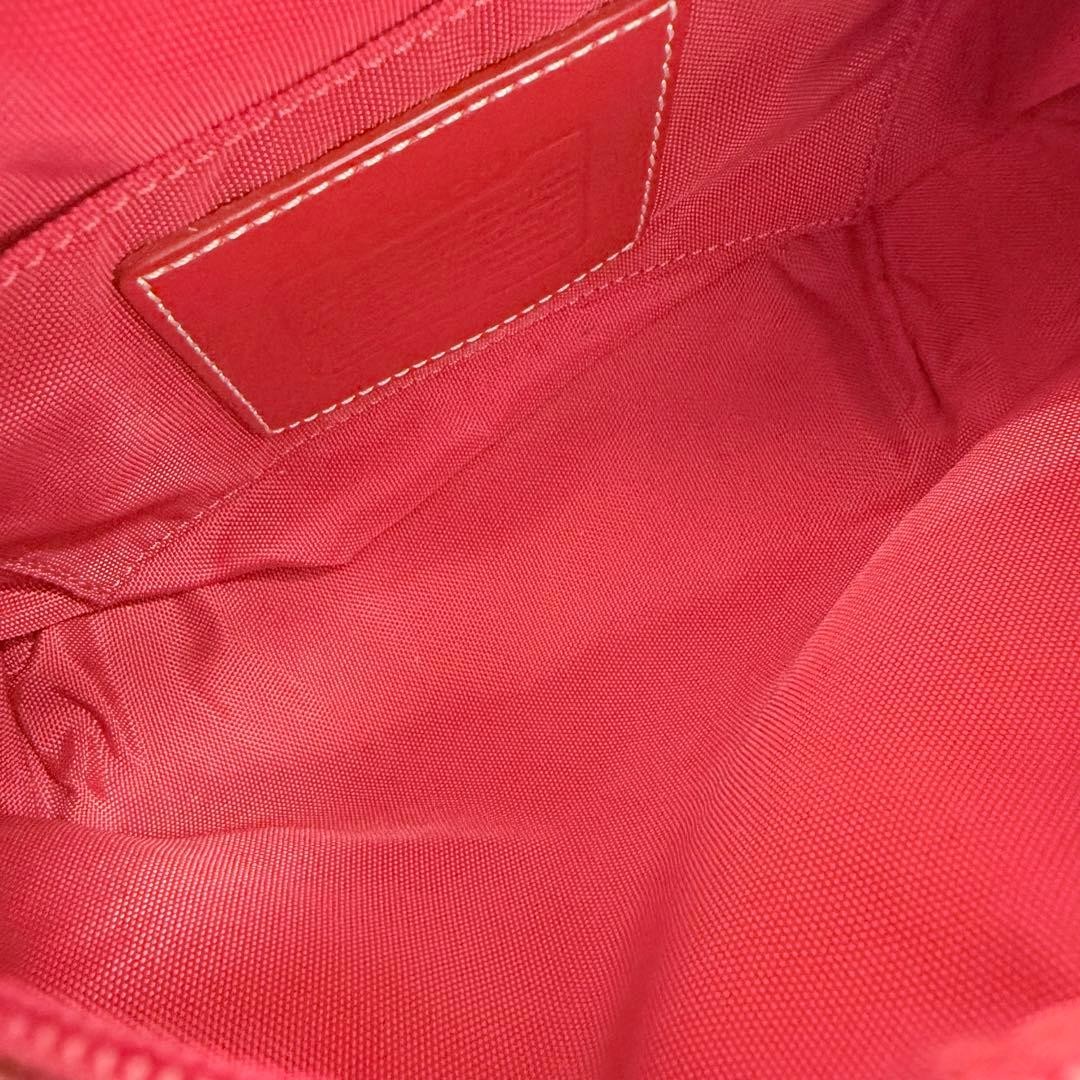 COACH signature handbag pouch accessory pouch red