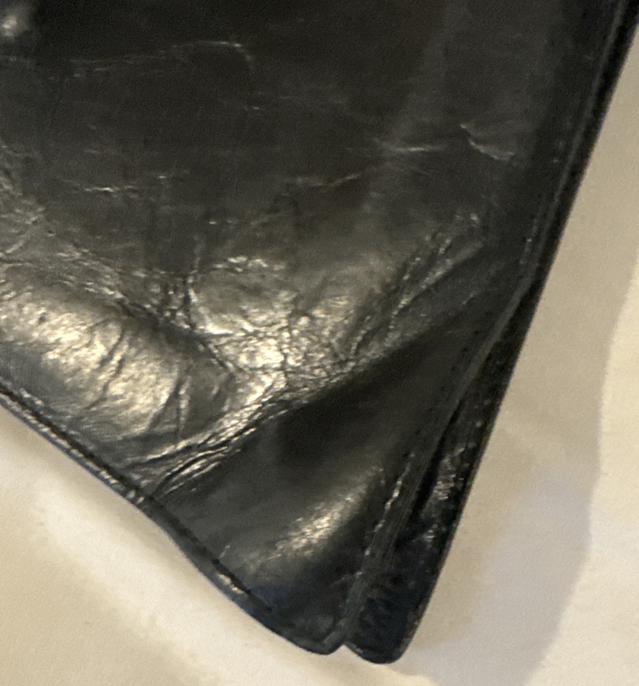 Furla Vintage Clutch black Leather Handbag Made in Italy 13″X8″