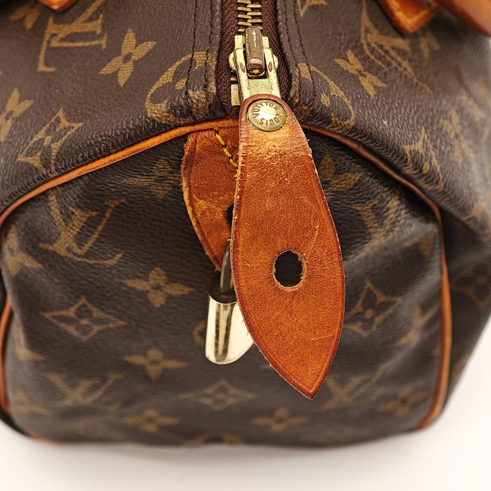 LOUIS VUITTON Speedy 25 Monogram Handbag Mini Boston M41109 Brown 0122