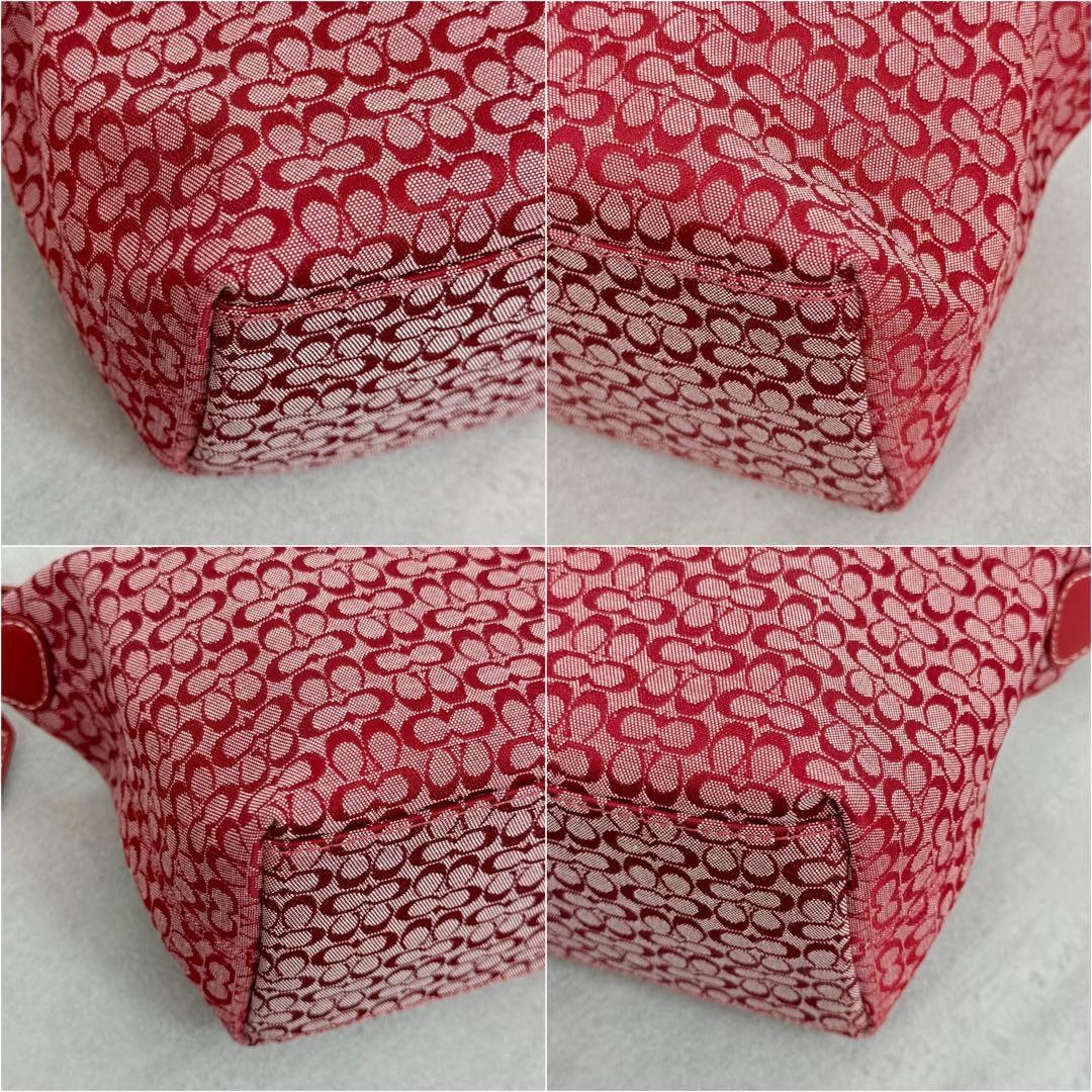 COACH signature handbag pouch accessory pouch red