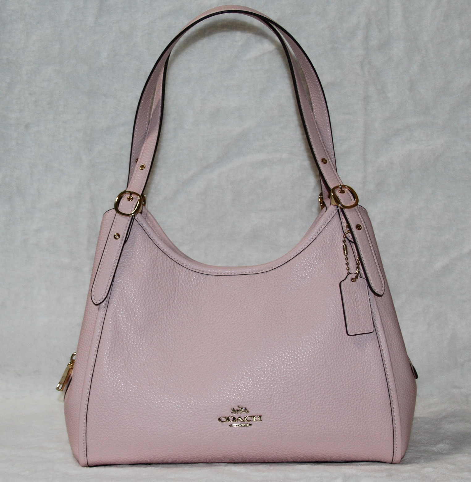 NWT COACH Soft Pink Erin Shoulder Bag Pebbled Leather Purse Tote Bag Handbag