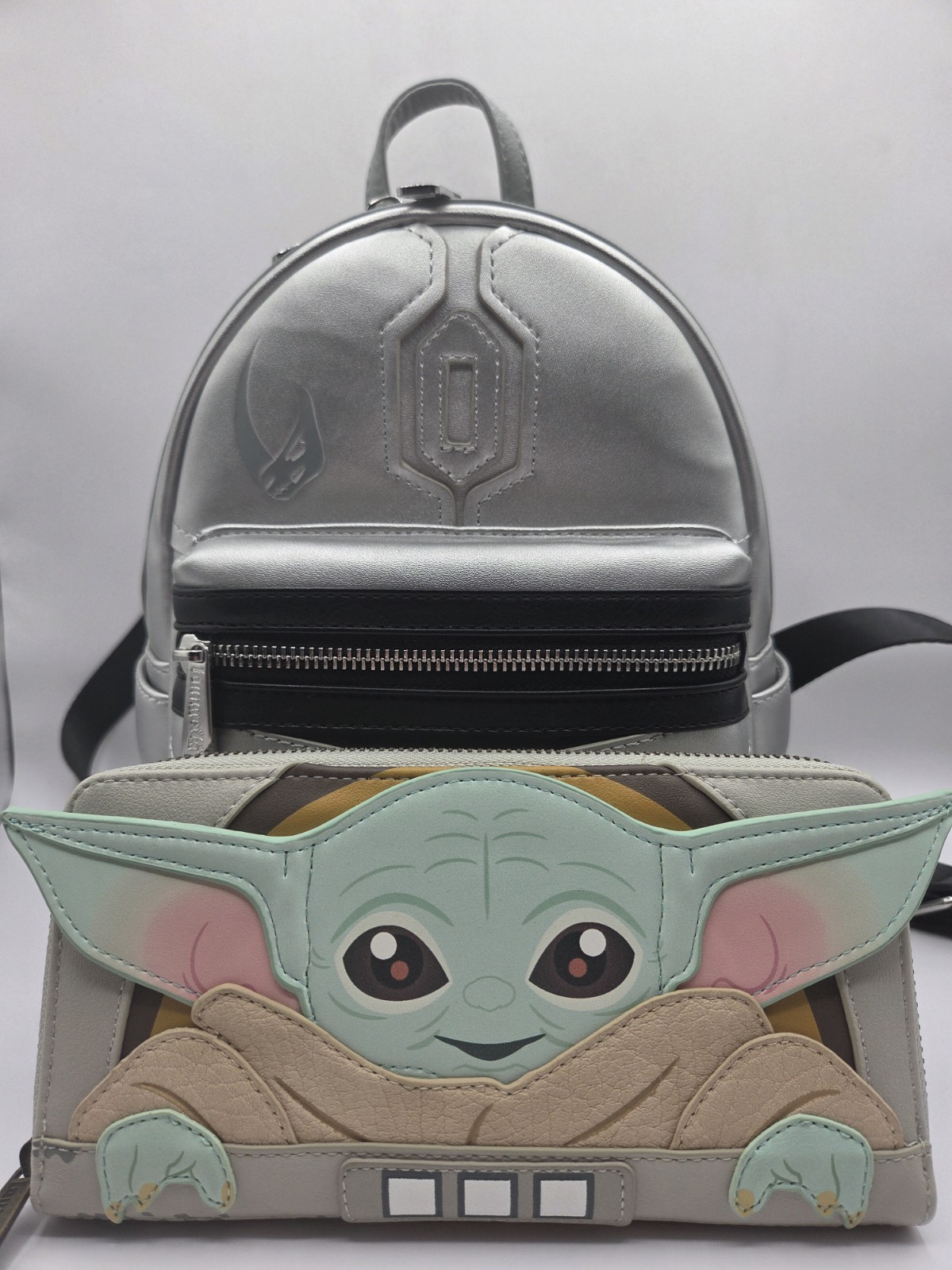 Loungefly Star Wars Mandalorian Cosplay Mini Backpack and Grogu Wallet