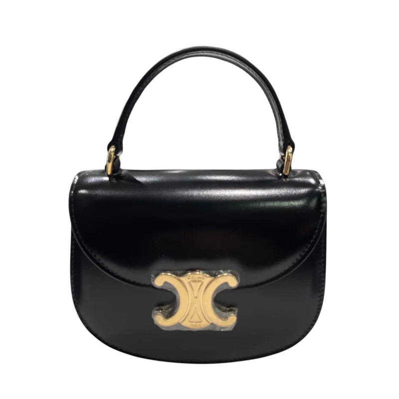 CELINE Mini Busasus Clare Black Calfskin Shoulder Bag 10L063 #OKB2152