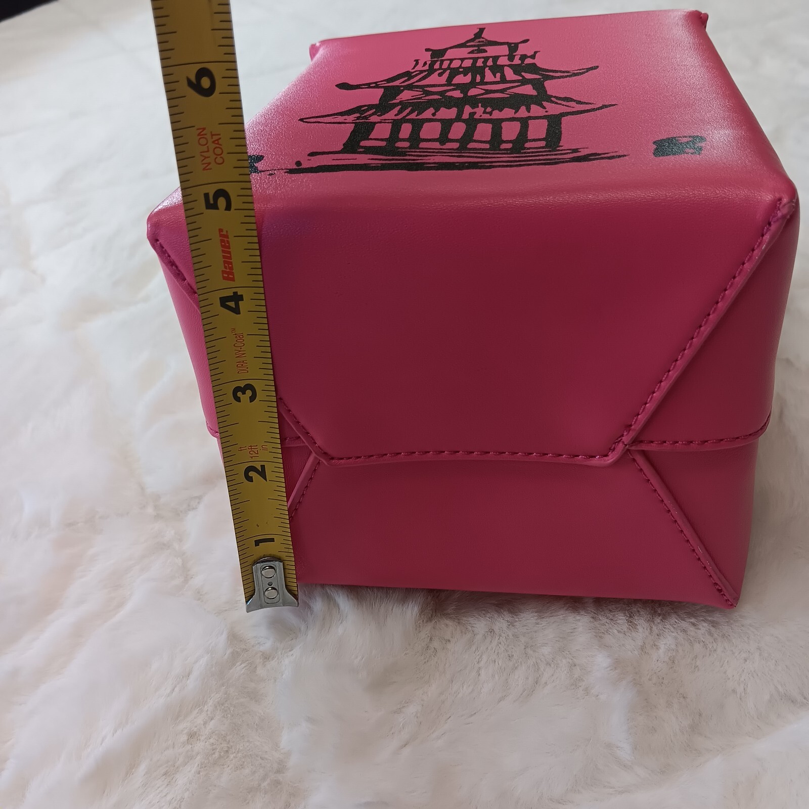 Pink Chinese Take Out Novelty Bag Adjustable Shoulder Strap & Clutch Attachment