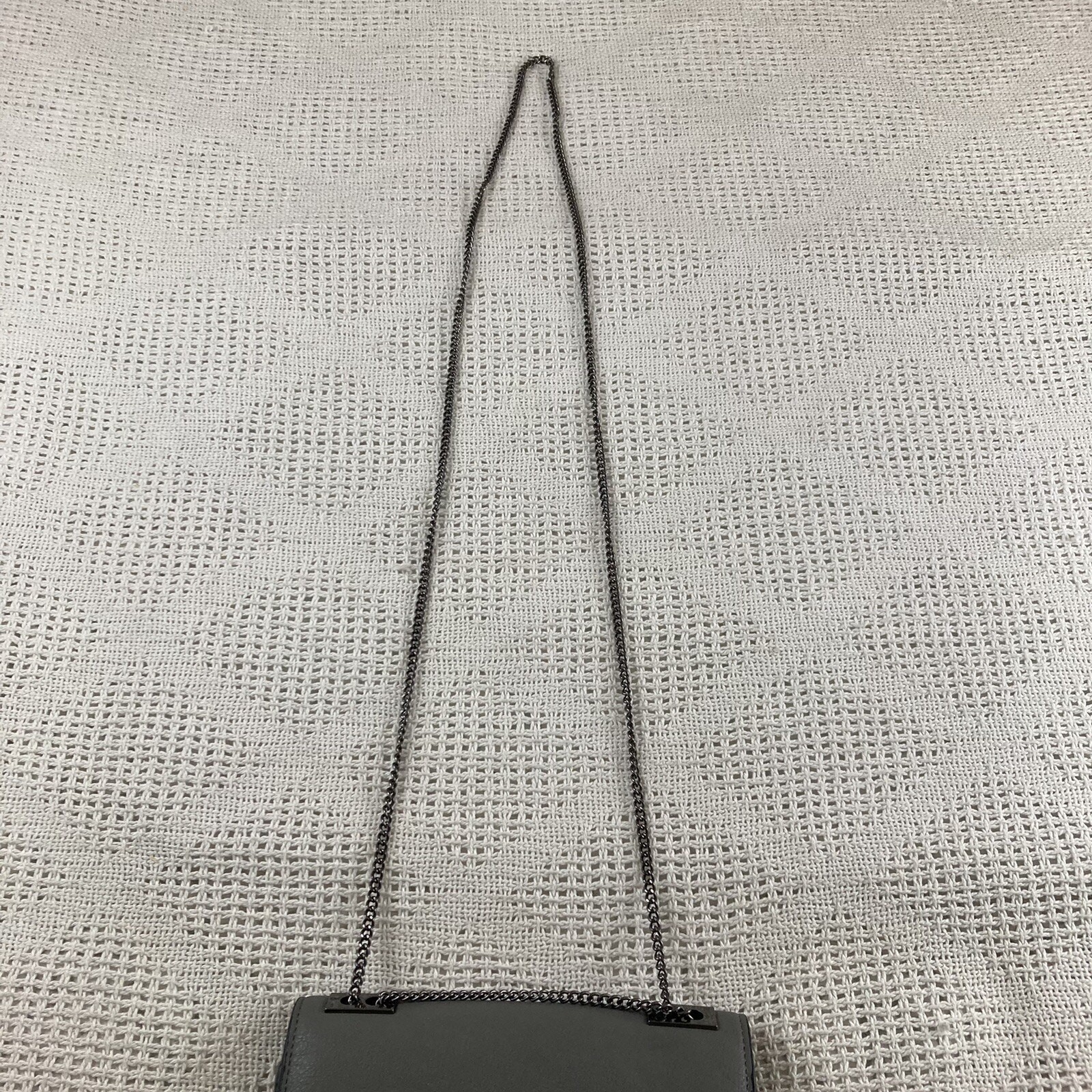 Gray Envelope Purse INC Charcoal Chic Adjustable Dark Metal Chain Shoulder Strap