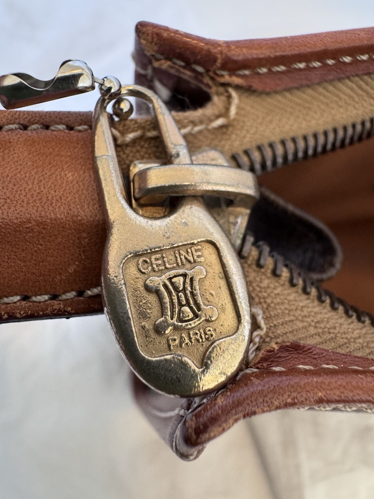 CELINE PARIS BROWN TAN MACADAM MONOGRAM