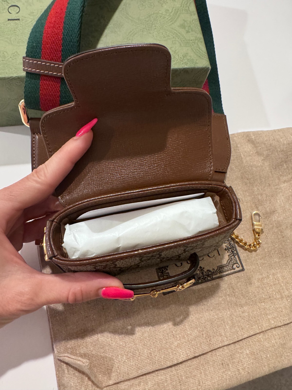 Gucci Horsebit 1955 Wallet Single Crossbody Bag Mini Women’s 4.7×1.5×3.5 in