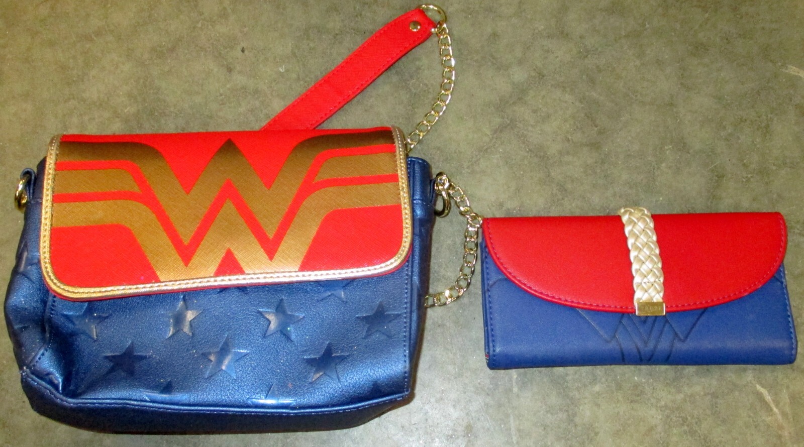 Lot of DC Comics Wonder Woman Loungefly Purse & Wallet