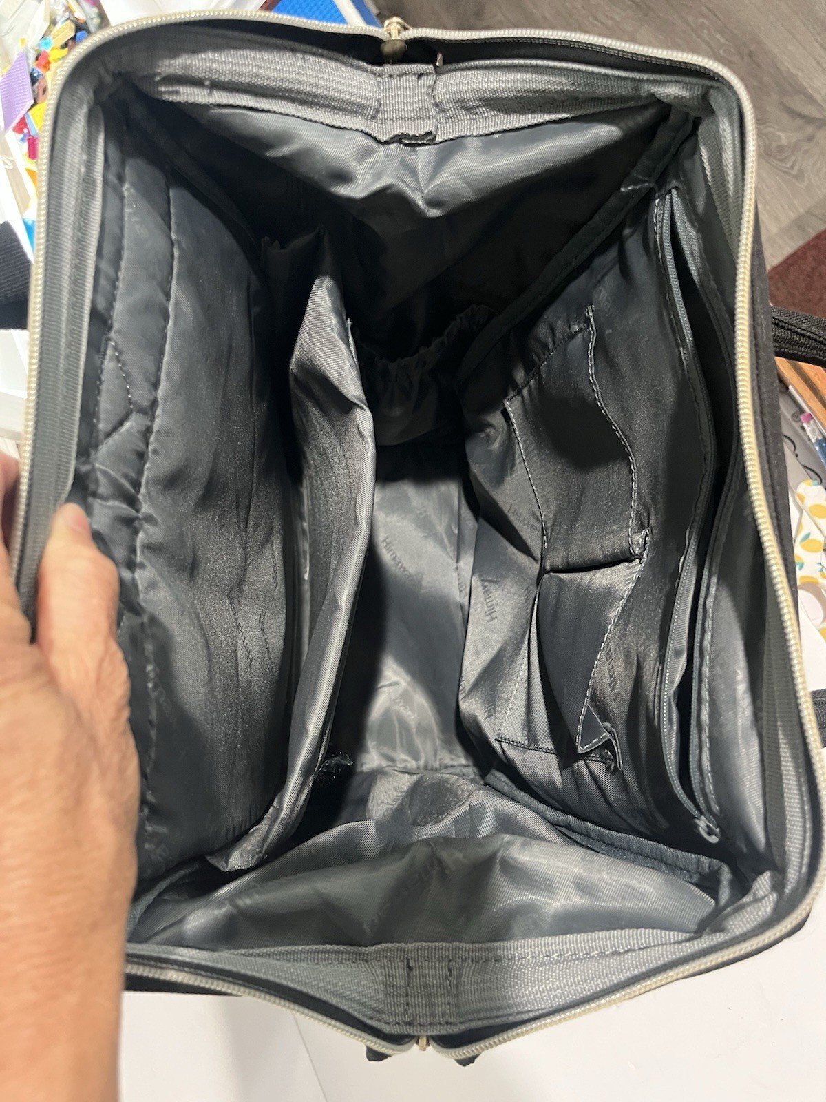Himawari black diaper bag travel Backpack Large Bag laptop multiple pockets