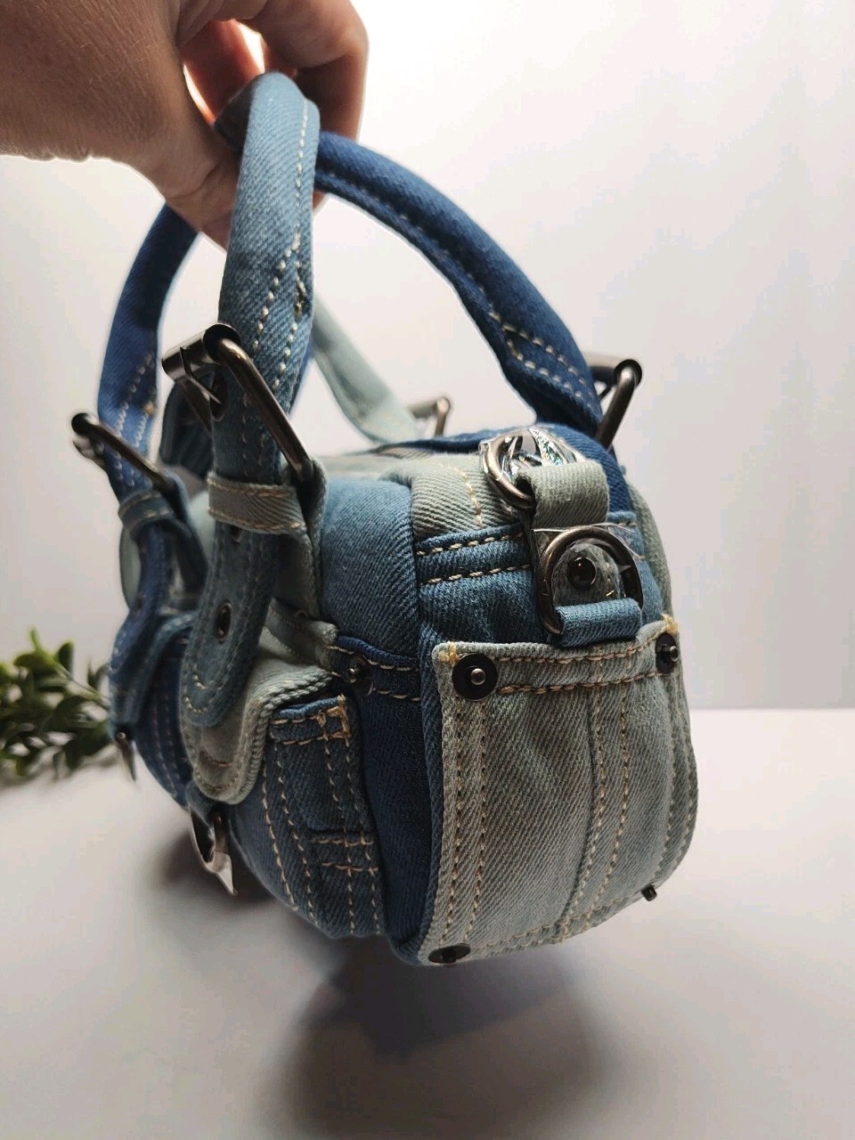 Patchwork Denim Handbag Crossbody The Britney Dolls Kill Current Mood Brand New