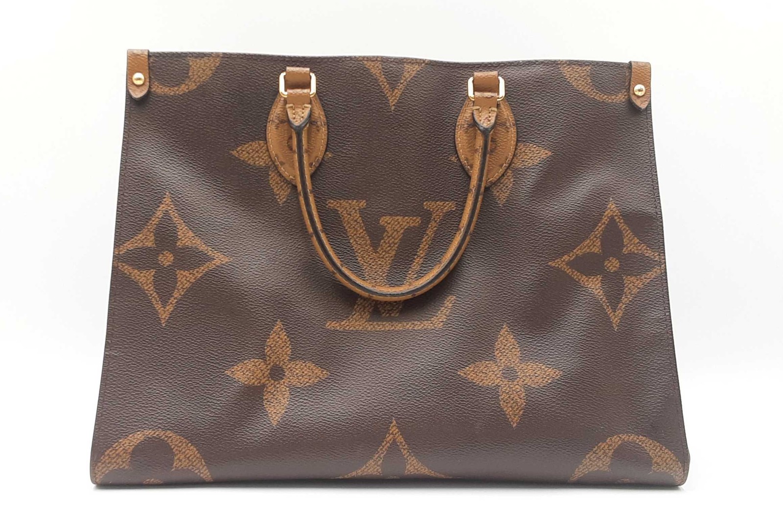Louis Vuitton On The Go Mm Reverse Canvas Handbag Sd1025rrzdu
