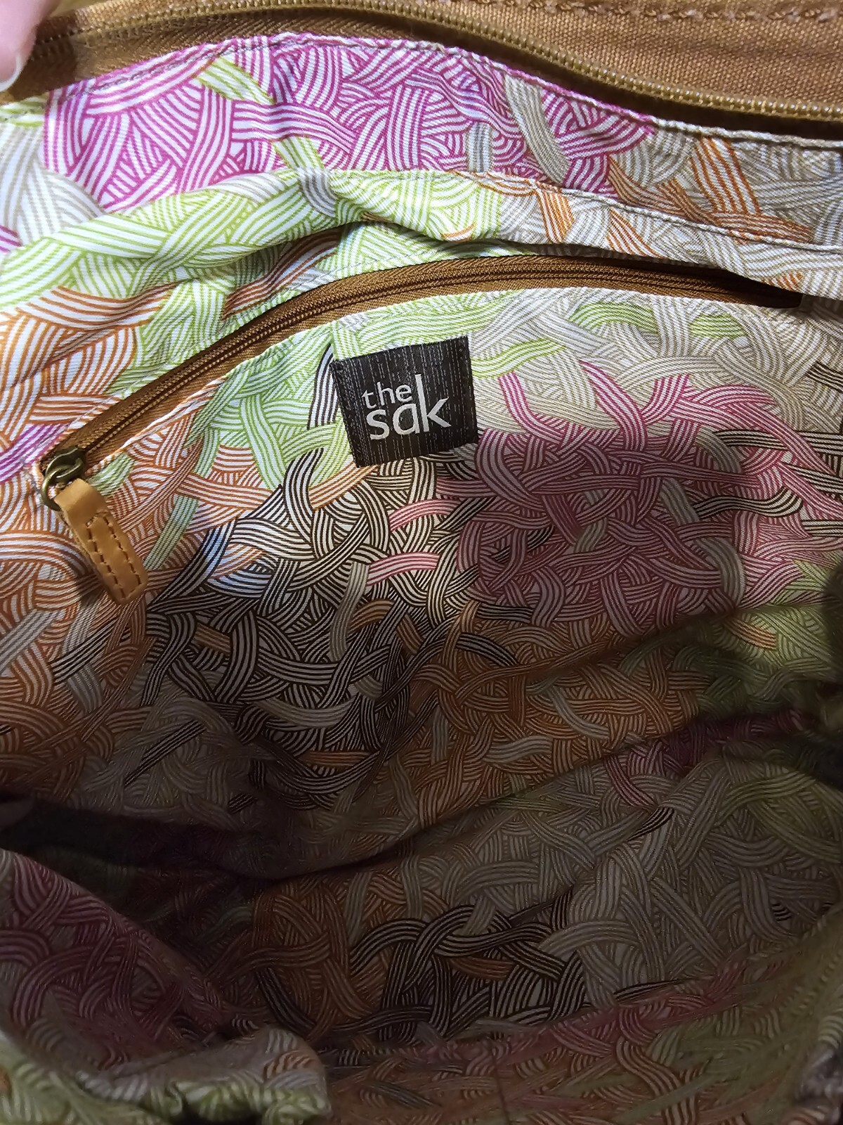The Sak Floral Embossed Indio Leather Demi Bucket Shoulder Bag