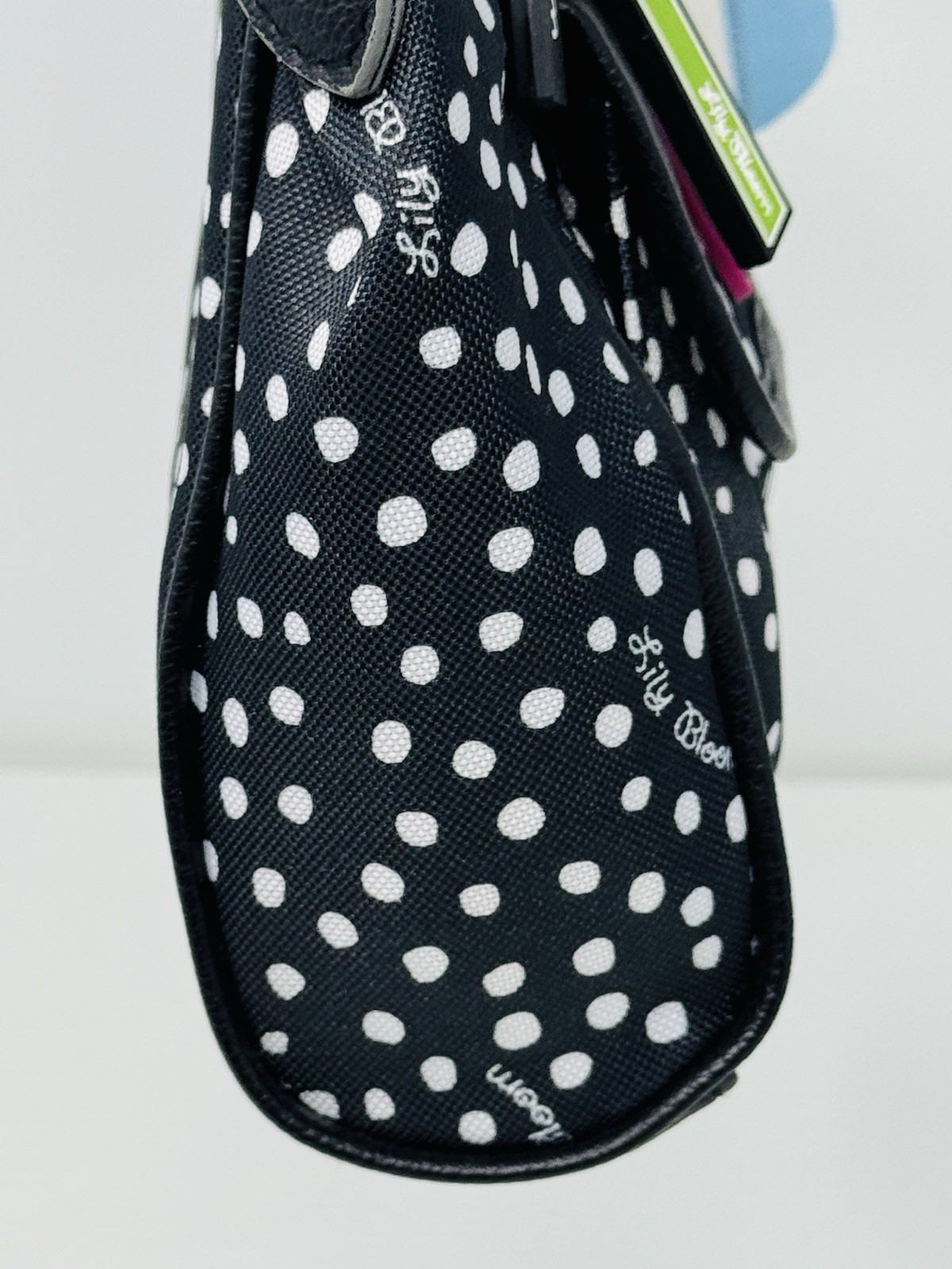 NEW Lily Bloom Jamie Mini Crossbody Bag Polka Dot Black ECO Recycled NWT