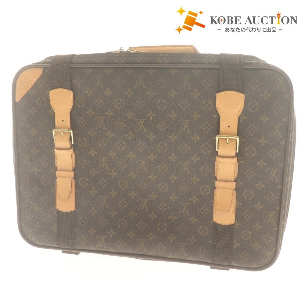 LOUIS VUITTON Boston Bag Travel Bag Luggage Satellite 53 Monogram Mens/Womens