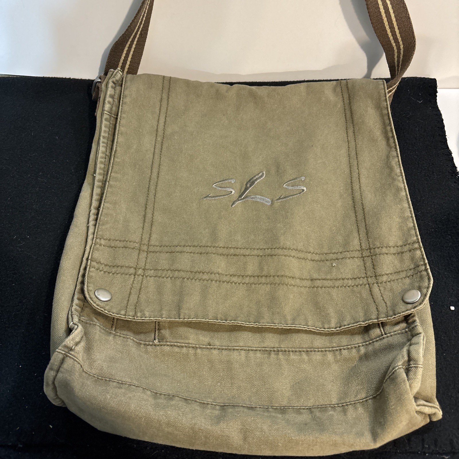 District Threads Canvas Field Bag Shoulder Tote Bag Messenger Green Nurse