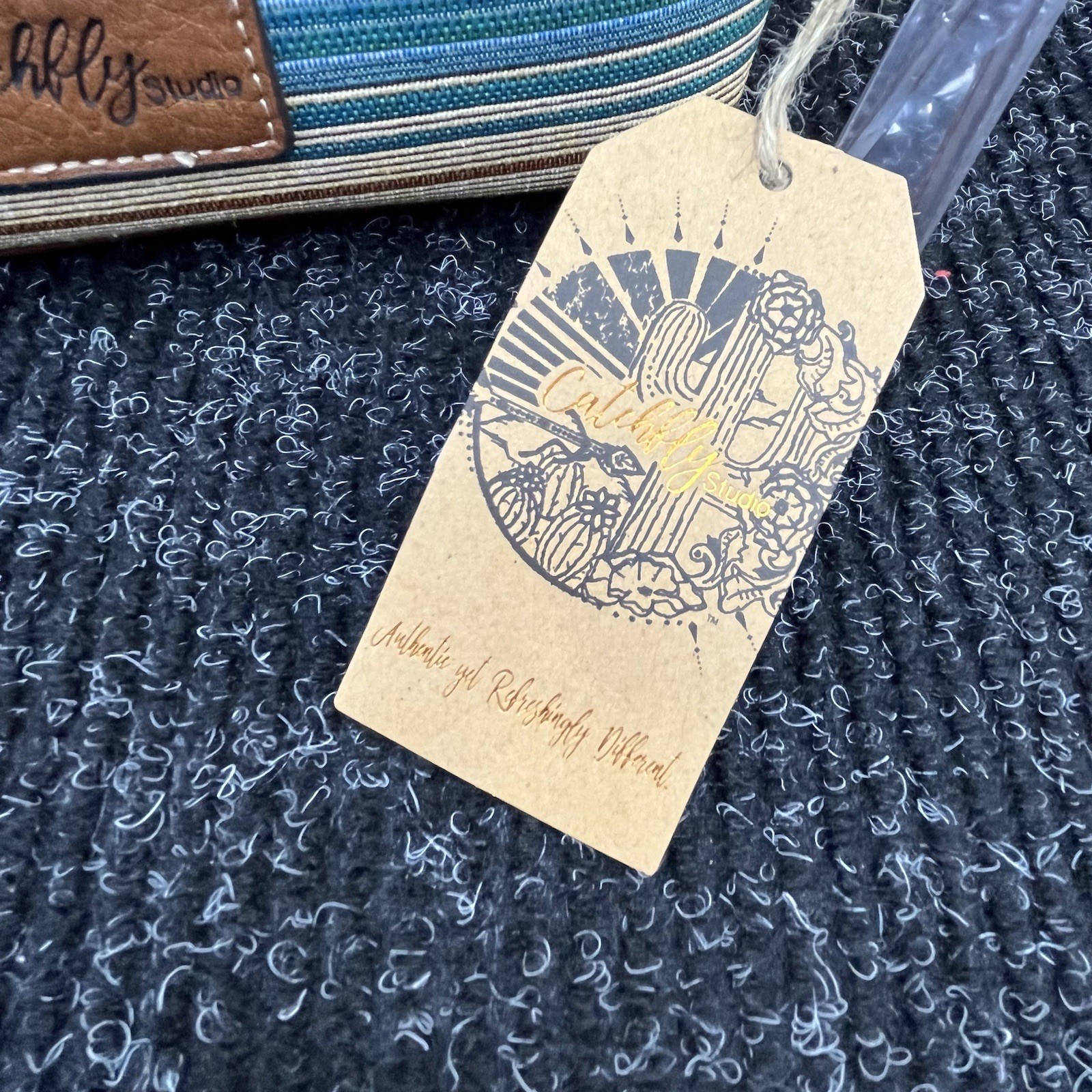 CATCHFLY MULTICOLOR SERAPE PRINT & BROWN LEATHER CROSSBODY SADDLE BAG