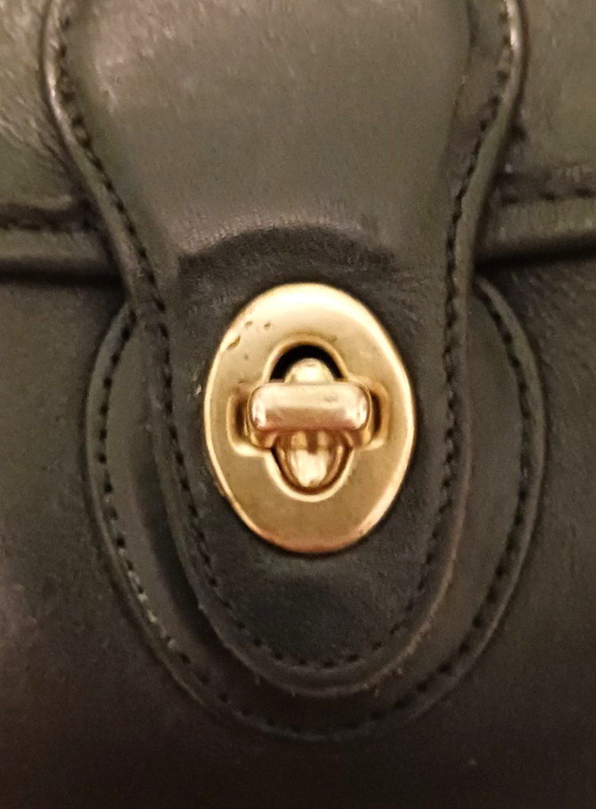 Vintage Coach 9927 Willis Crossbody * Satchel Bag Black Leather * UNITED STATES