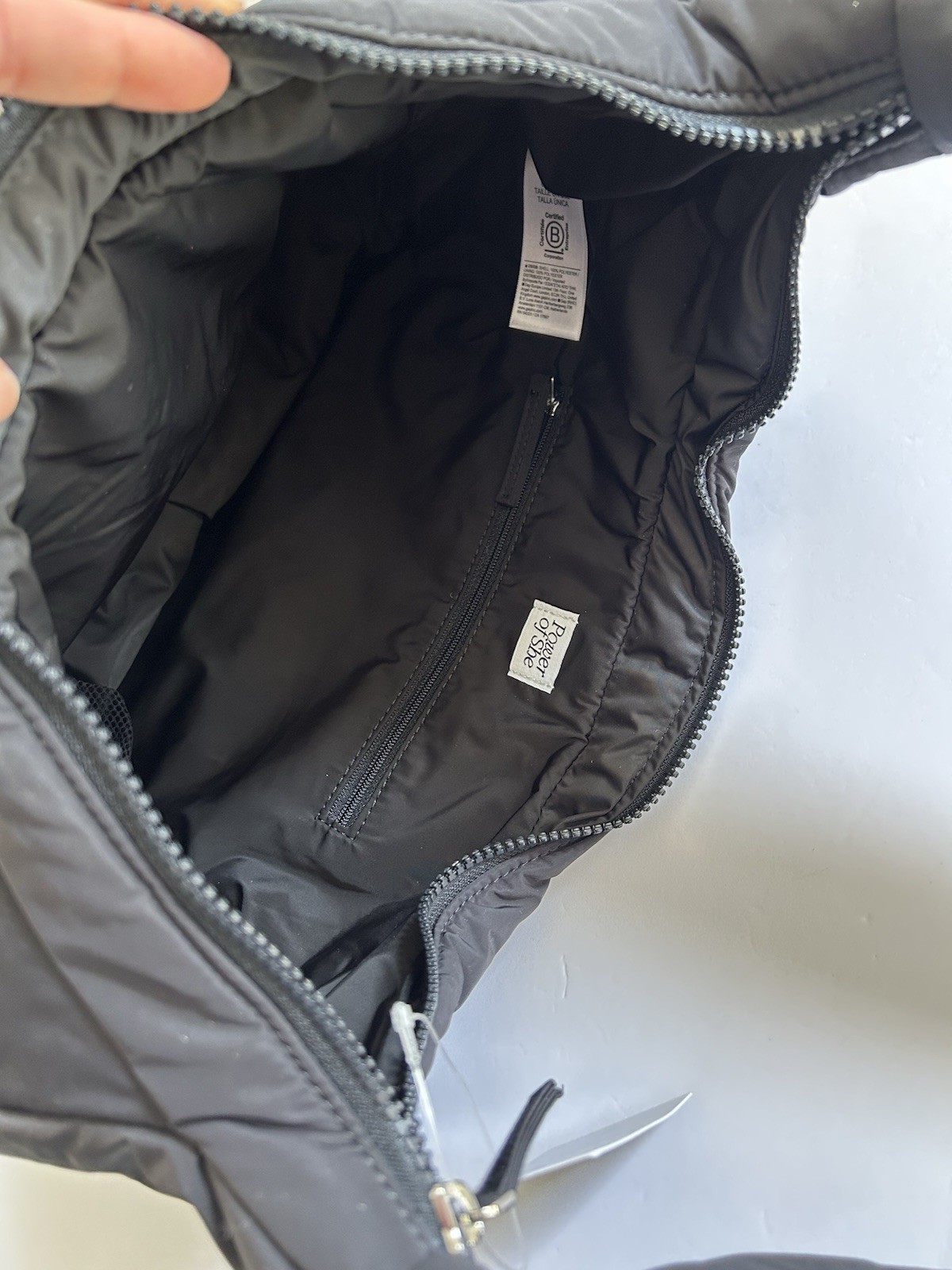 NEW! Athleta ALL ABOUT MEDIUM CROSSBODY HOBO BAG Black, Water Repellent Recycled