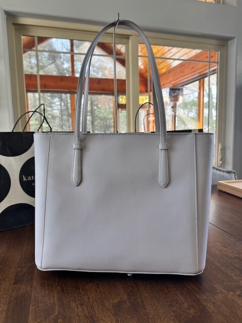 New Kate Spade Schuyler Medium Tote – Platinum Grey (K7354)