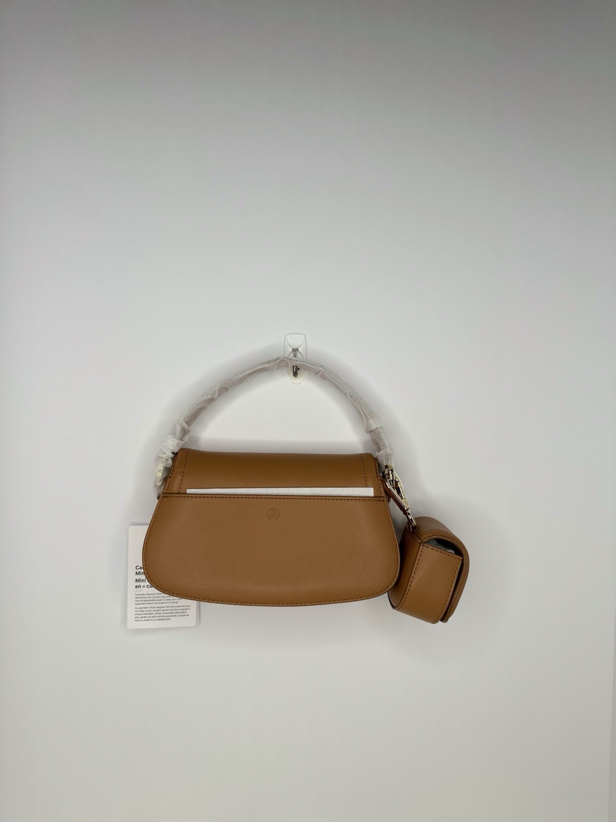 Lululemon Leather Alternative Mini Bag 1.2L In Chestnut Brown/ Gold